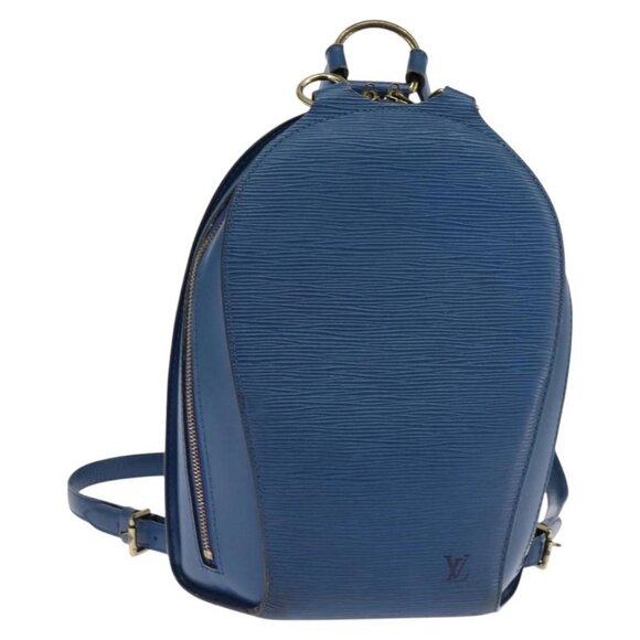 LOUIS VUITTON Epi Mabillon Backpack Blue - Picture 1 of 15